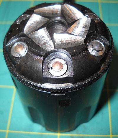detail, assembled cartridge conversion cylinder